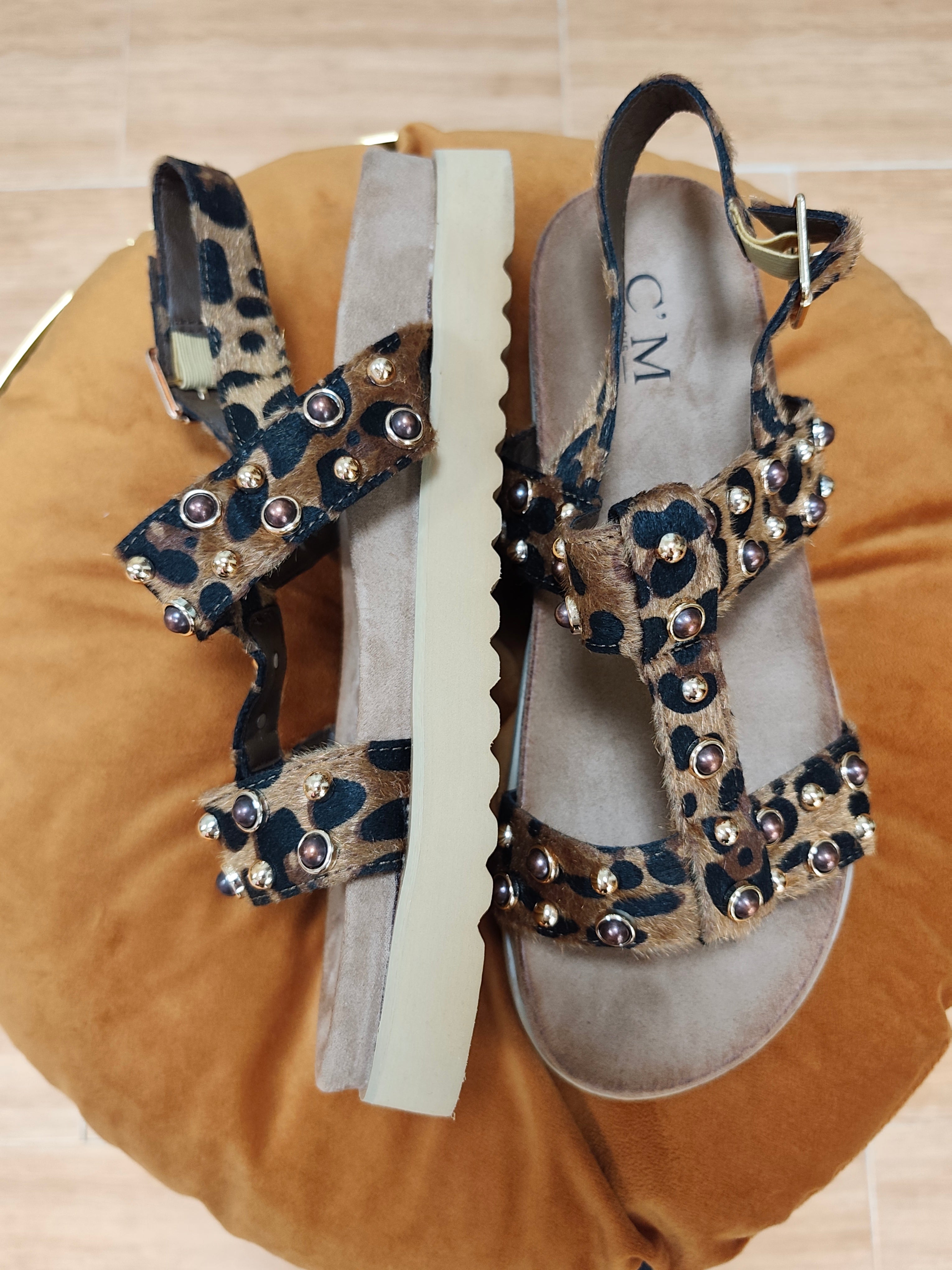 SANDALIAS TIRAS ANIMAL PRINT